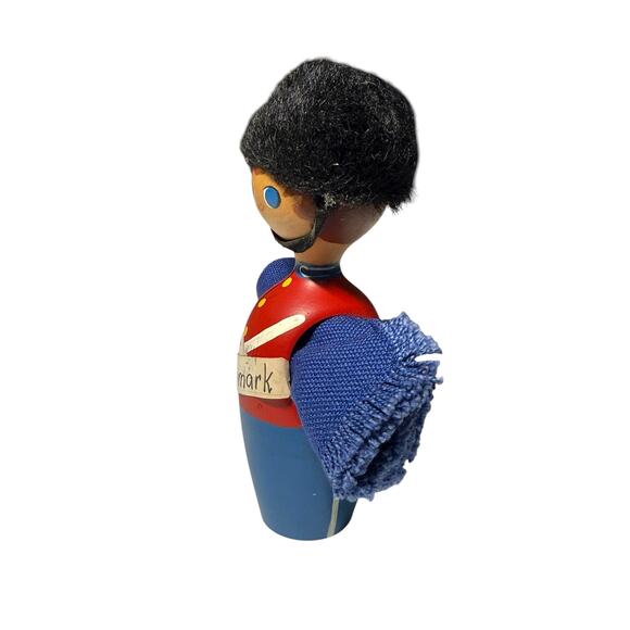 Anne Beate Design Napkin Holder Hand Painted Wood Denmark Royal Guard Vintage - Picture 7 of 12